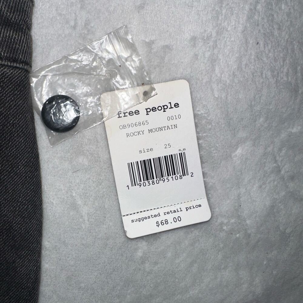 Free People Dark Gray Button-Front Midi Skirt we are the people NWT size 25 - Picture 9 of 15